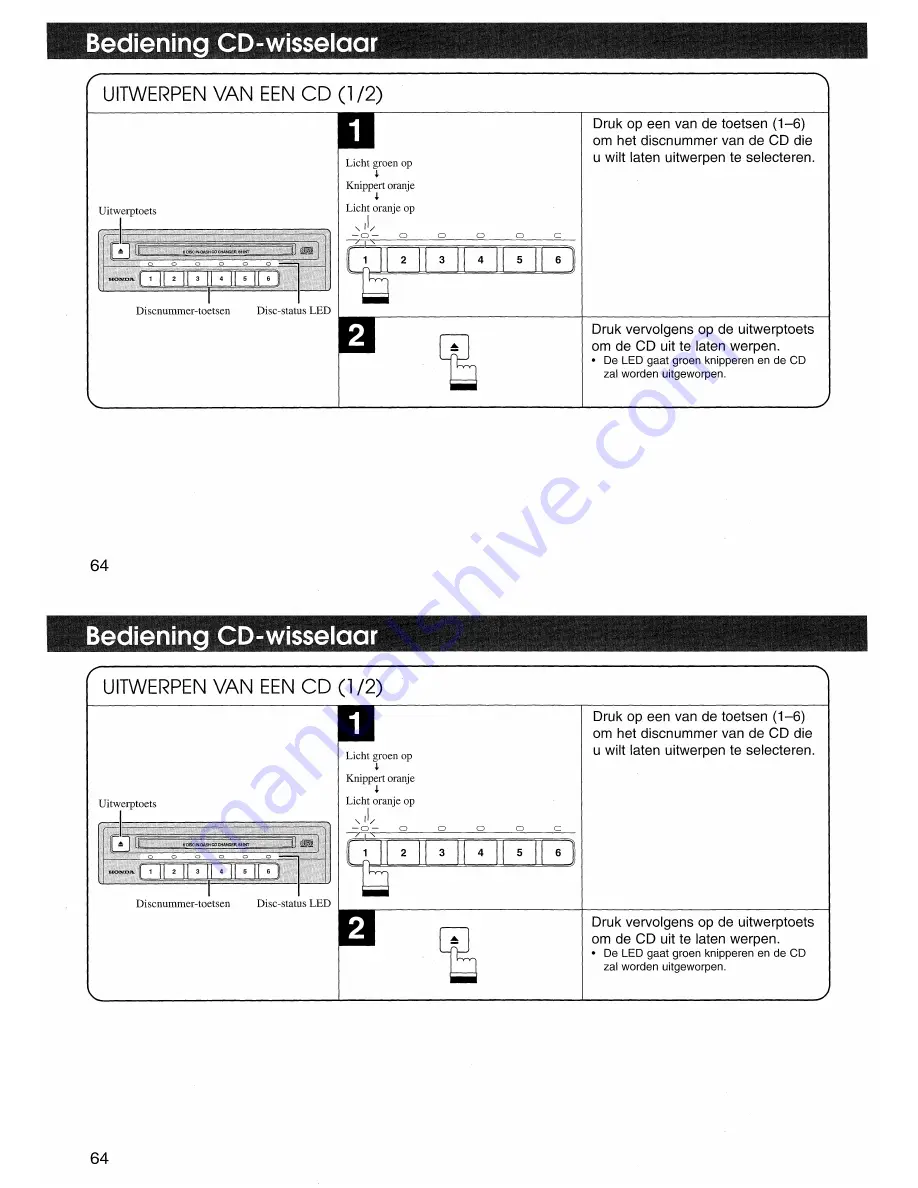 Honda CDX-MG6156ZH Owner'S Manual Download Page 64