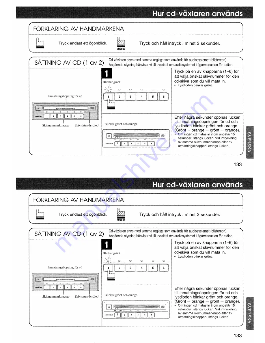 Honda CDX-MG6156ZH Owner'S Manual Download Page 133