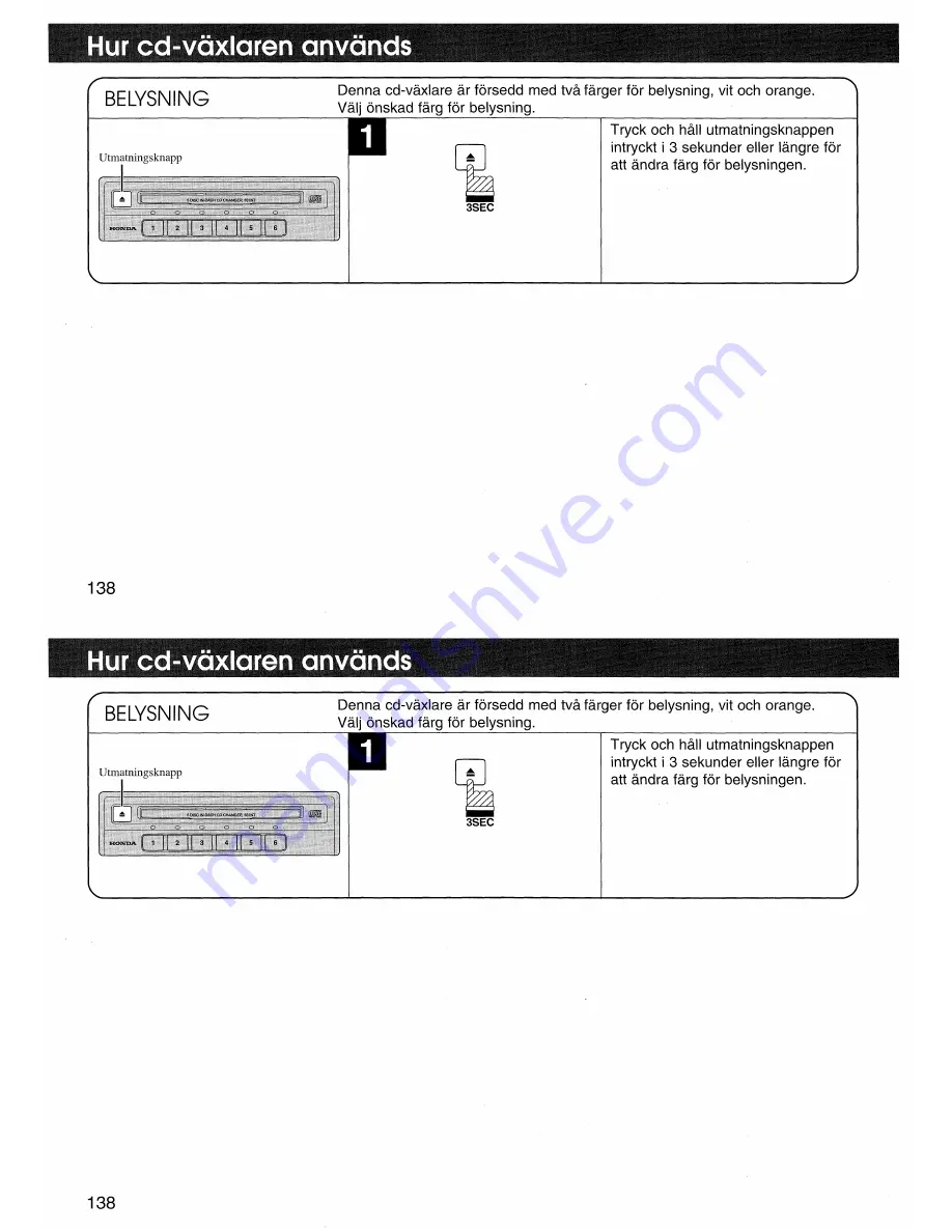 Honda CDX-MG6156ZH Owner'S Manual Download Page 138