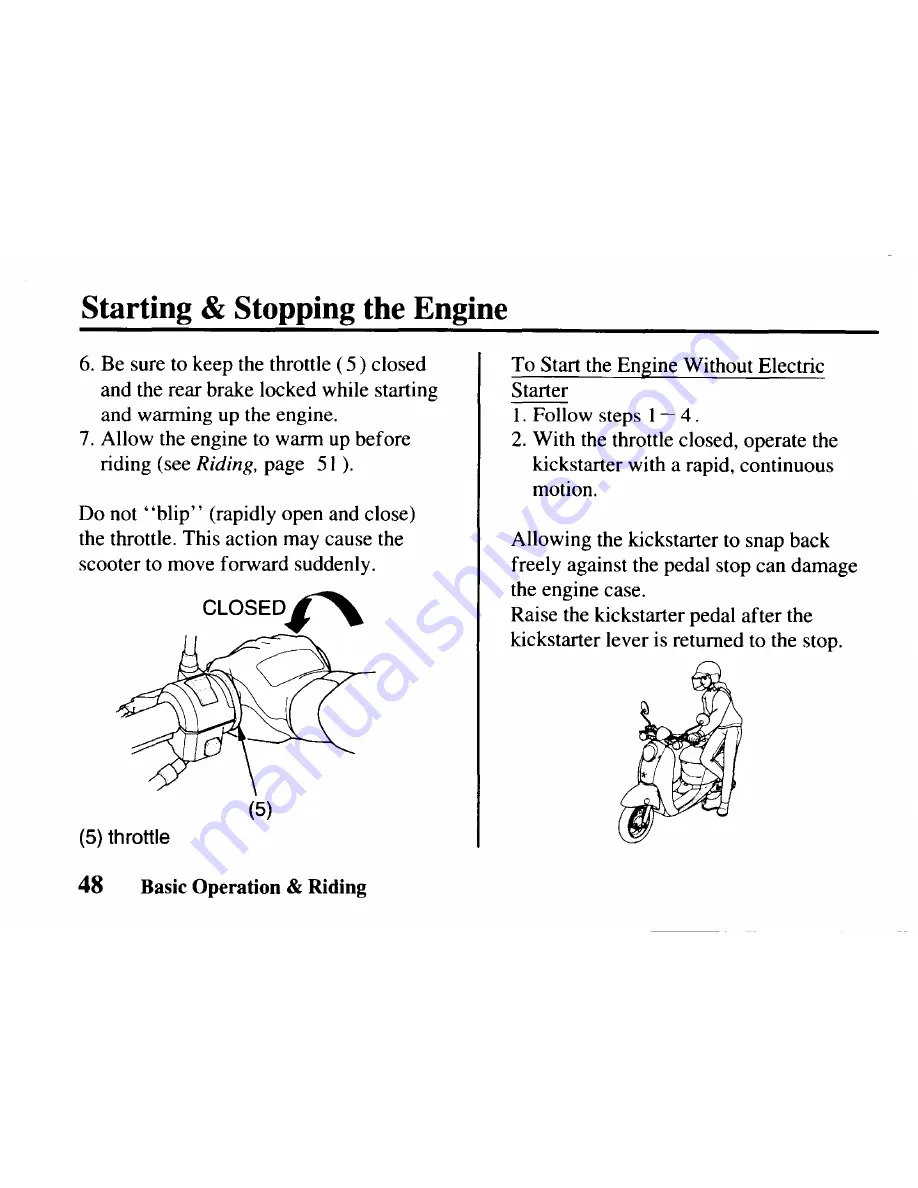 Honda CHF50 2007 Metropolitan Owner'S Manual Download Page 60