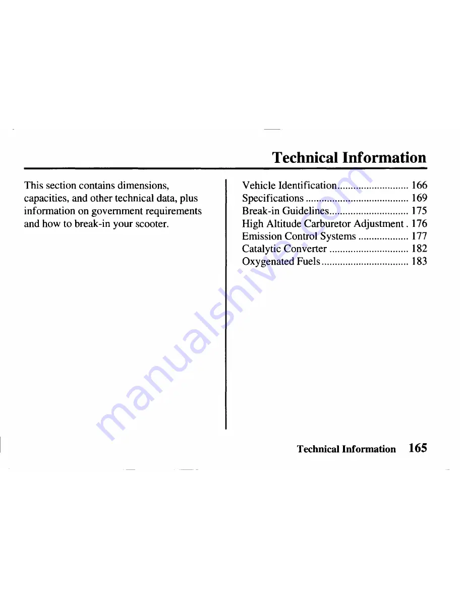 Honda CHF50 2007 Metropolitan Owner'S Manual Download Page 177