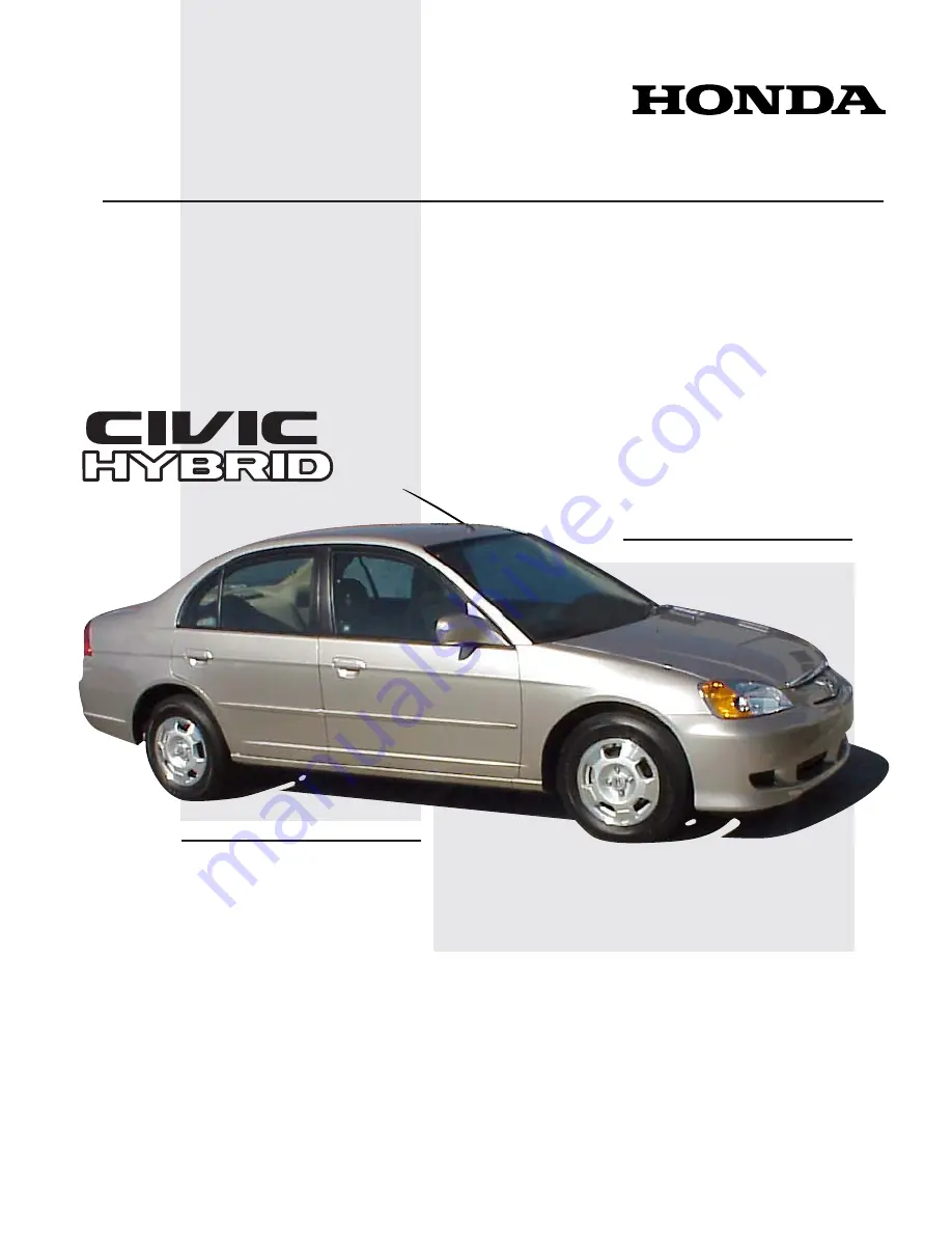 Honda Civic Hybrid 2002 Emergency Response Manual Download Page 1