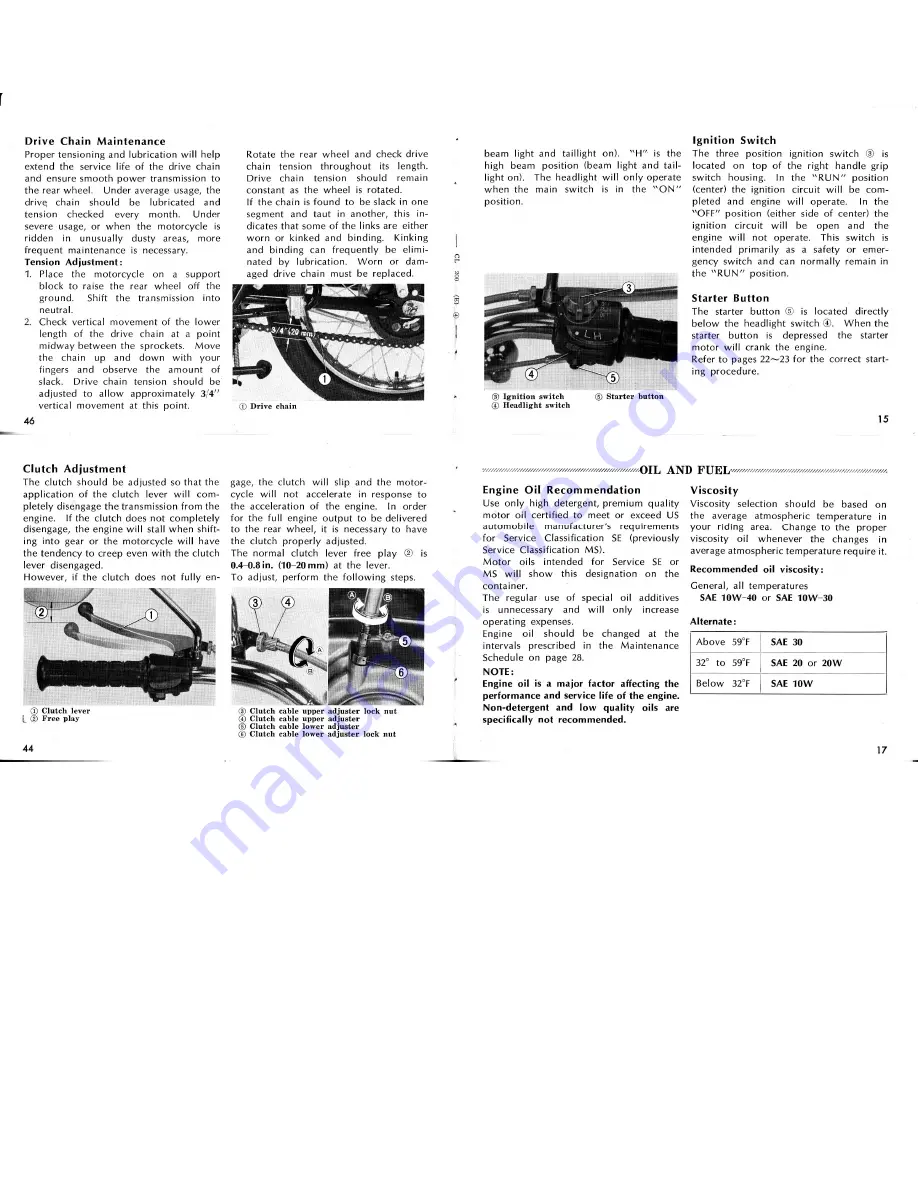 Honda CL200 Owner'S Manual Download Page 22