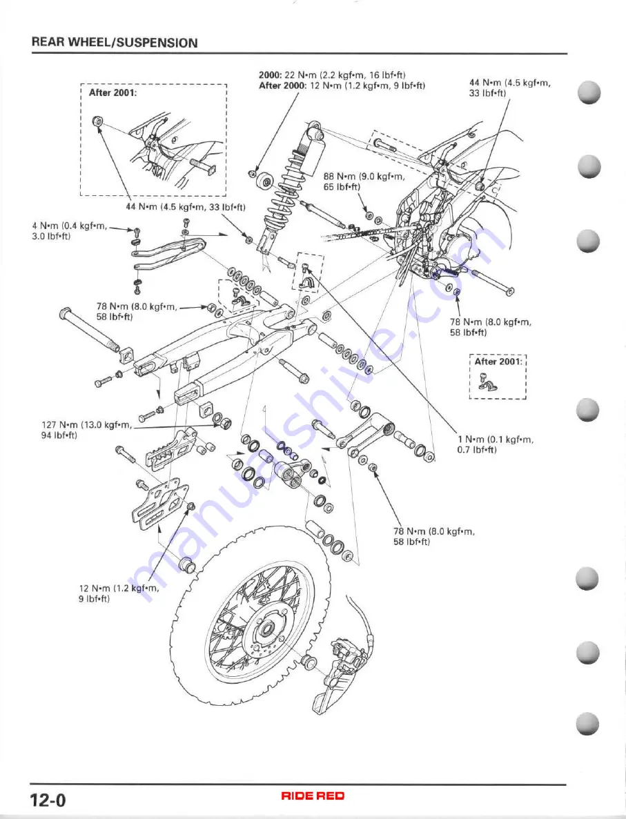 Honda CR 125R 2000 Sevice Manual Download Page 206