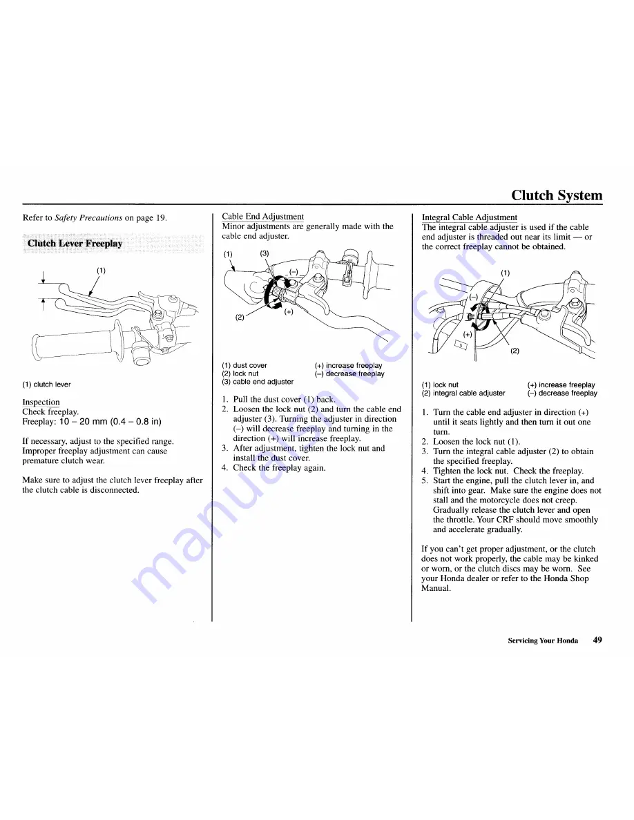 Honda CRF 150RB Скачать руководство пользователя страница 57