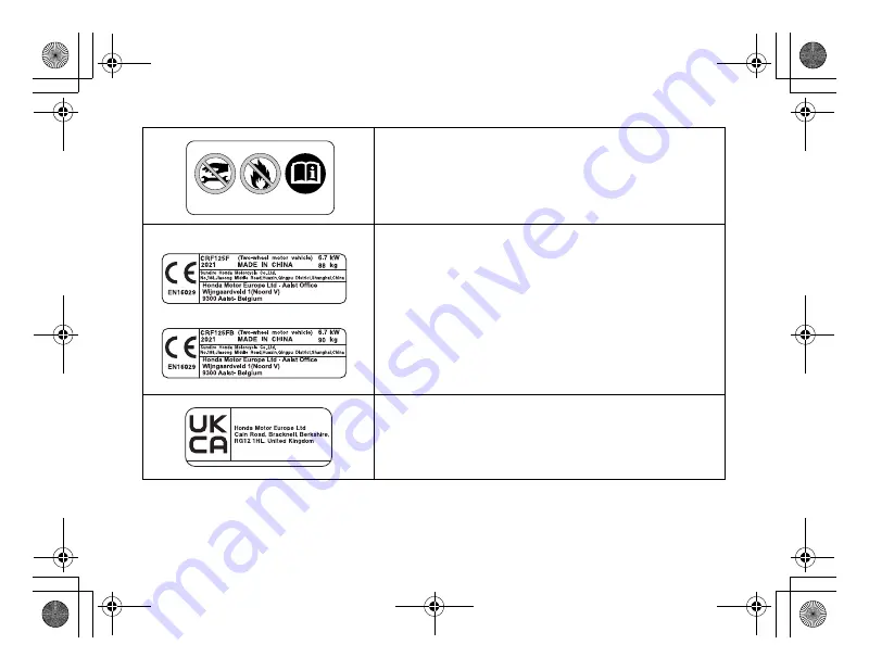 Honda CRF125F 2021 Owner'S Manual Download Page 26