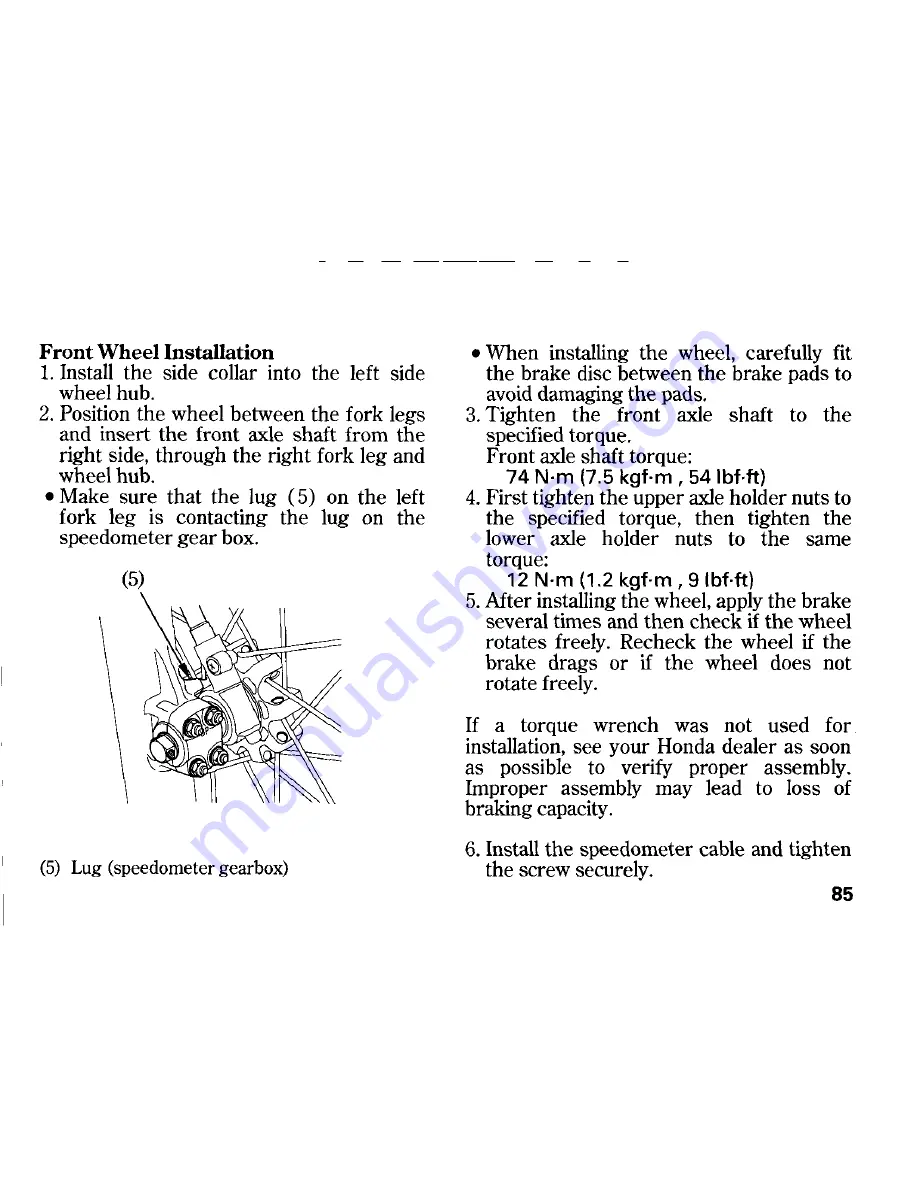 Honda CRF230L Owner'S Manual Download Page 97