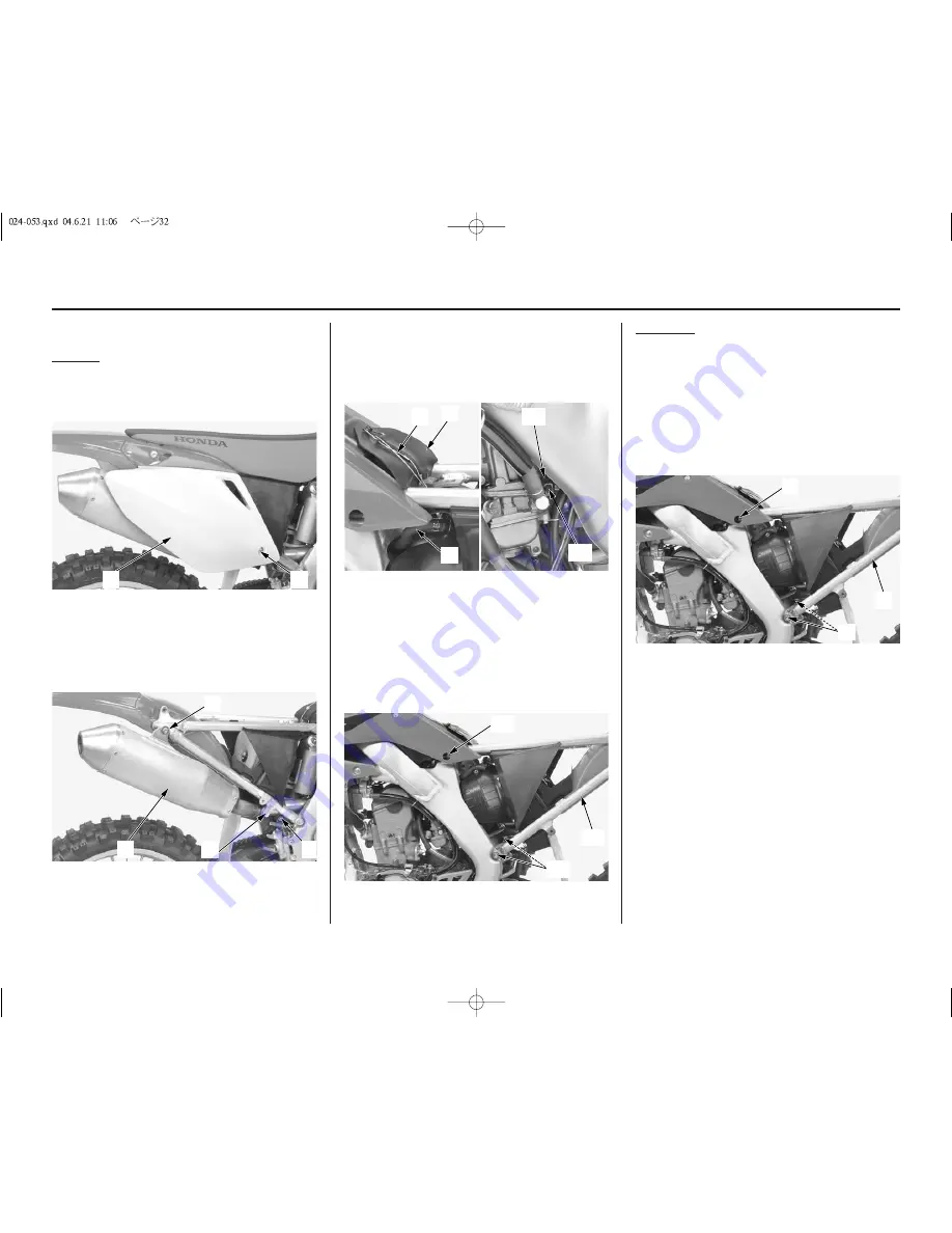 Honda CRF250R 2005 Owner'S Manual Download Page 36