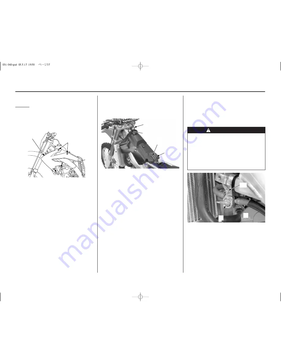 Honda CRF250X 2006 Owner'S Manual & Competition Handbook Download Page 41