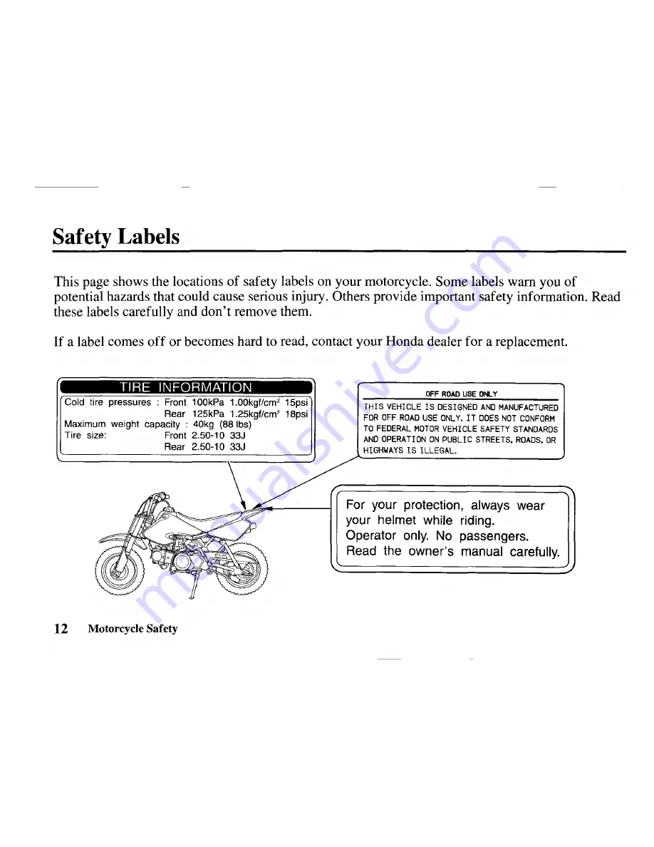 Honda CRF50F 2004 Скачать руководство пользователя страница 22