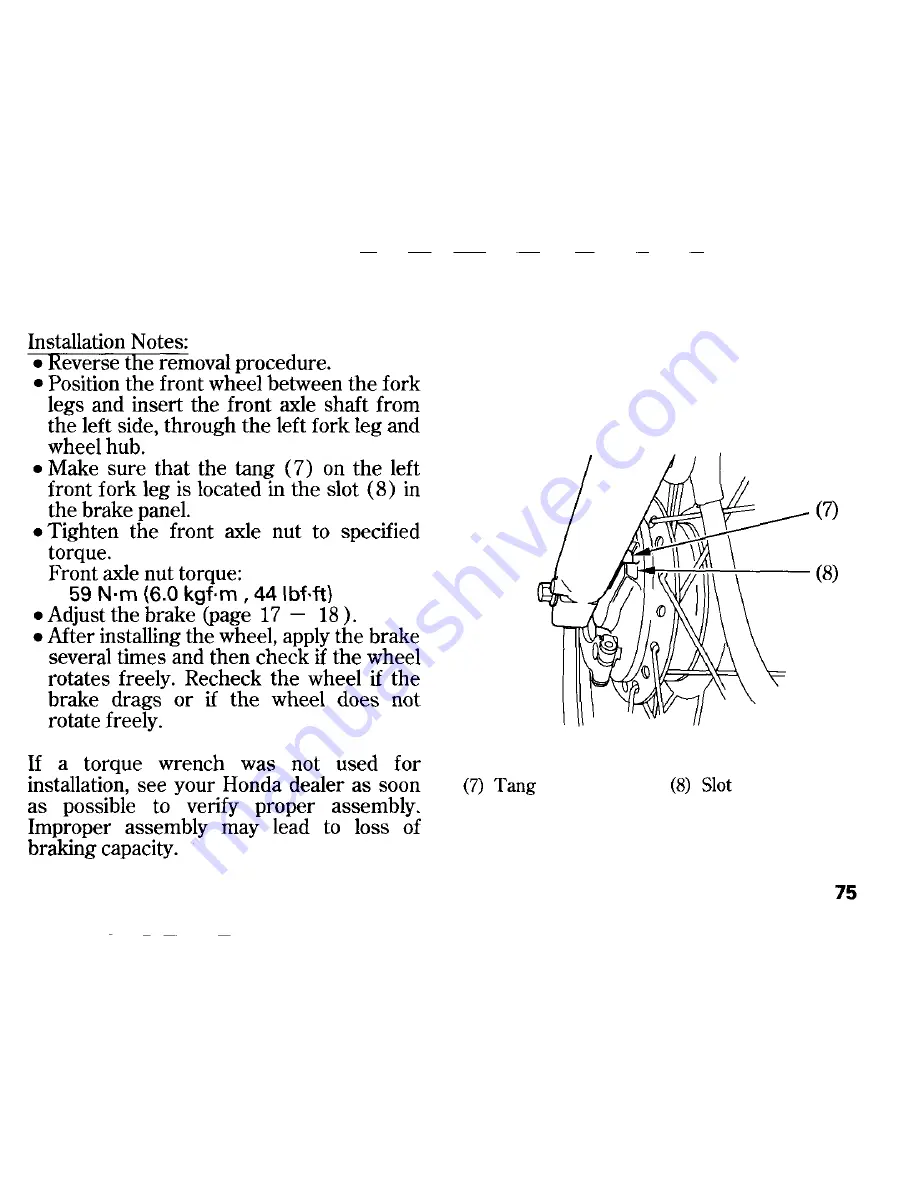 Honda CT110 Series Owner'S Manual Download Page 85