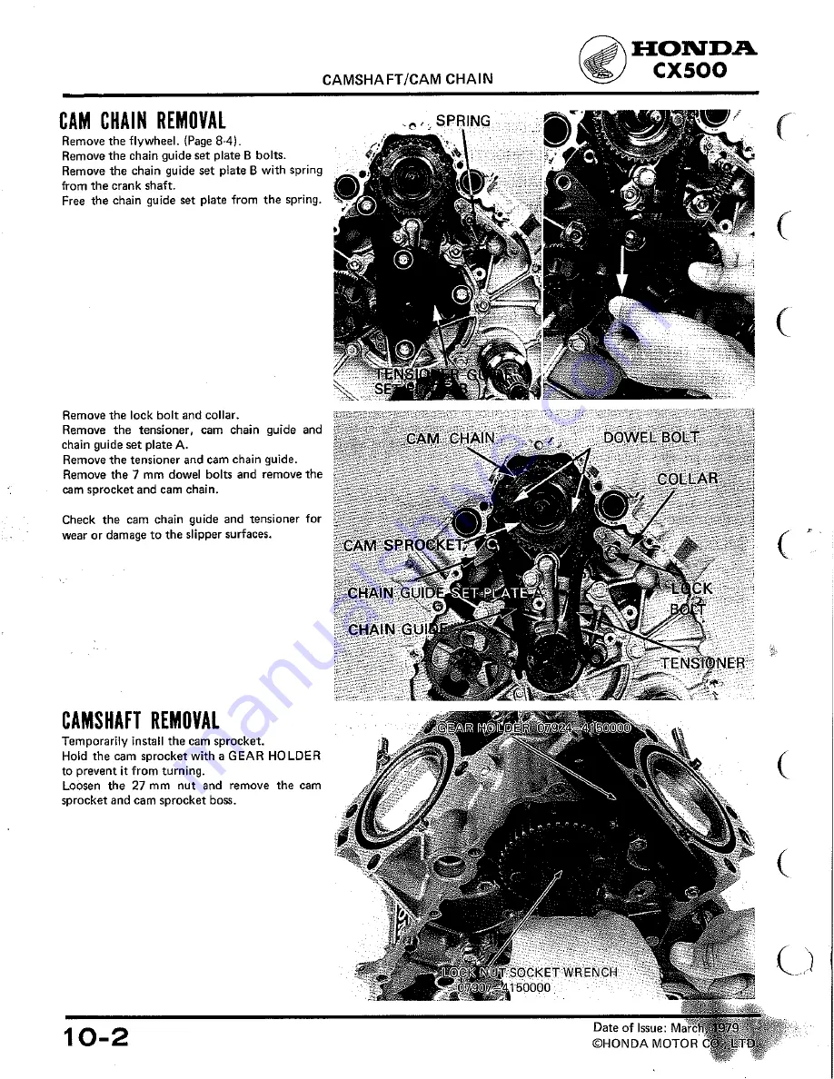 Honda CX500 CUSTOM Shop Manual Download Page 115