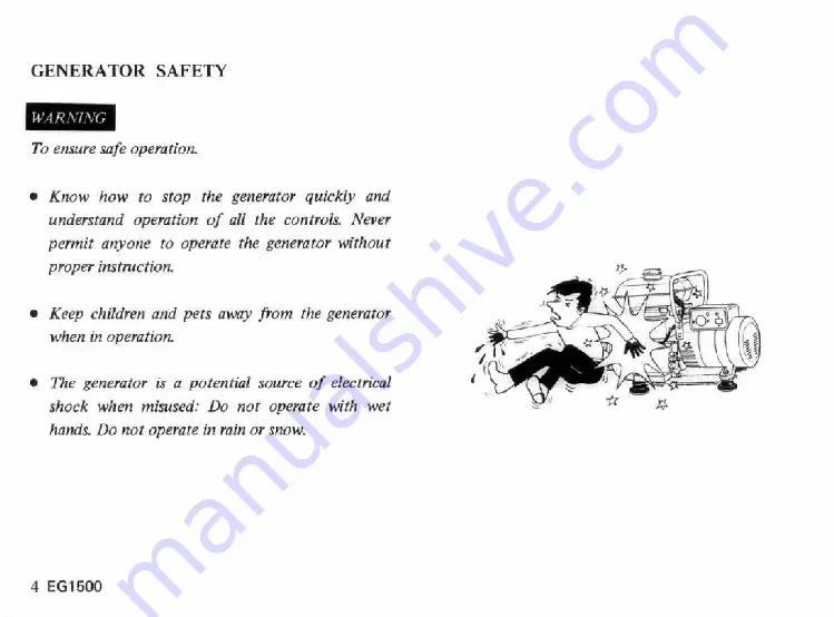 Honda EG1500 Owner'S Manual Download Page 5