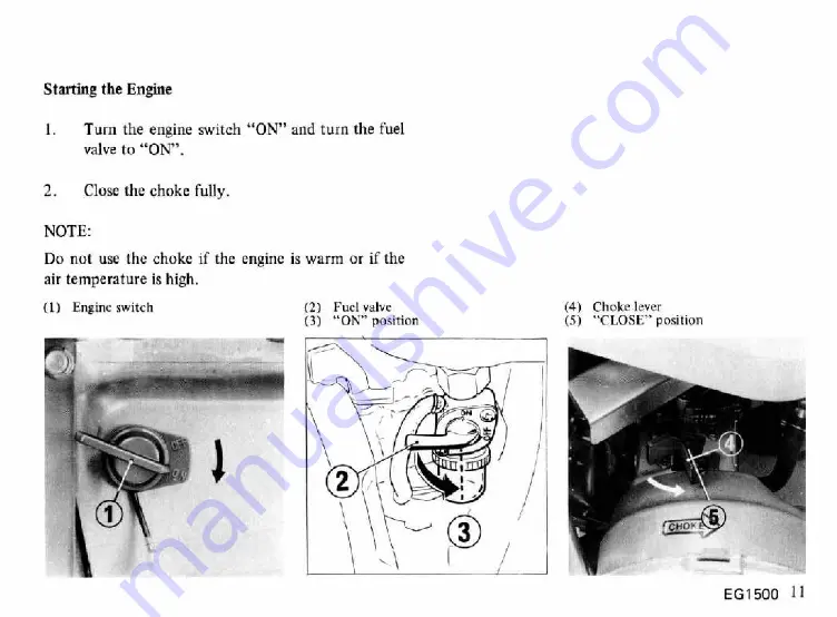 Honda EG1500 Owner'S Manual Download Page 12