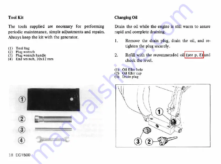 Honda EG1500 Owner'S Manual Download Page 19