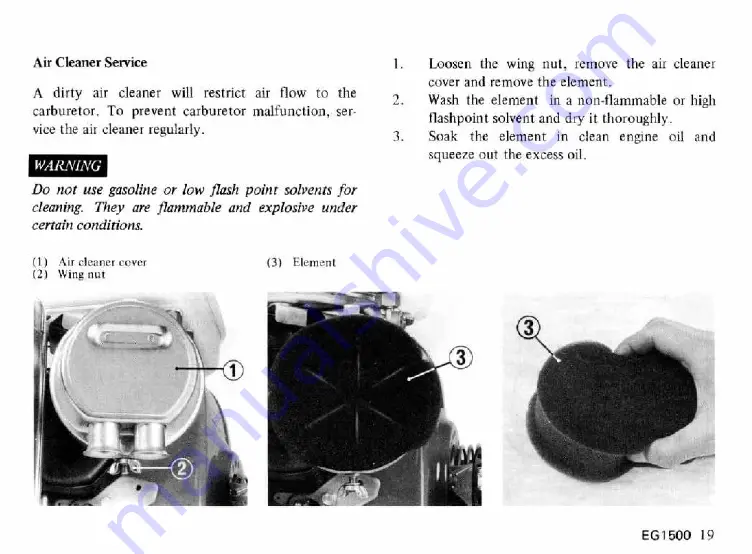 Honda EG1500 Owner'S Manual Download Page 20