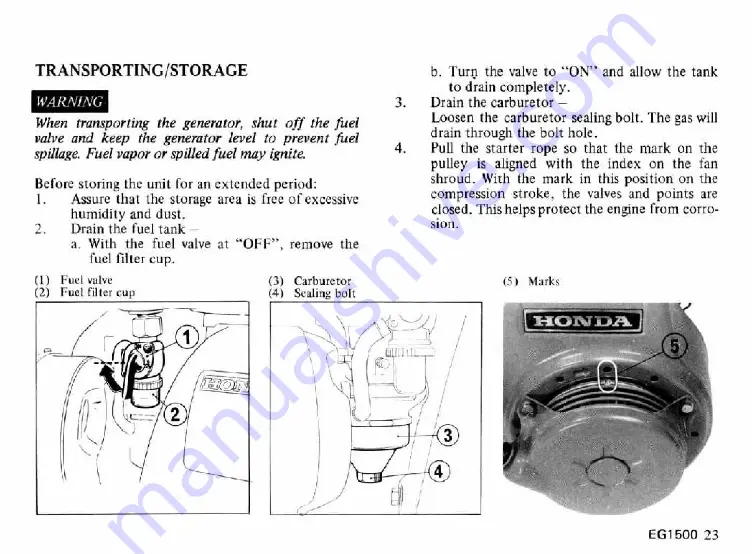 Honda EG1500 Owner'S Manual Download Page 24