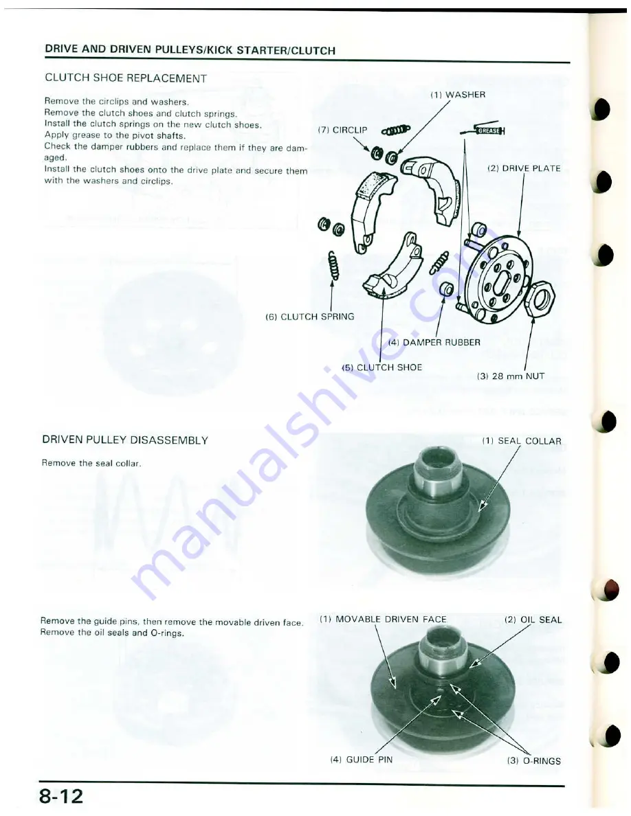 Honda Elite 50 1987 Service Manual Download Page 79