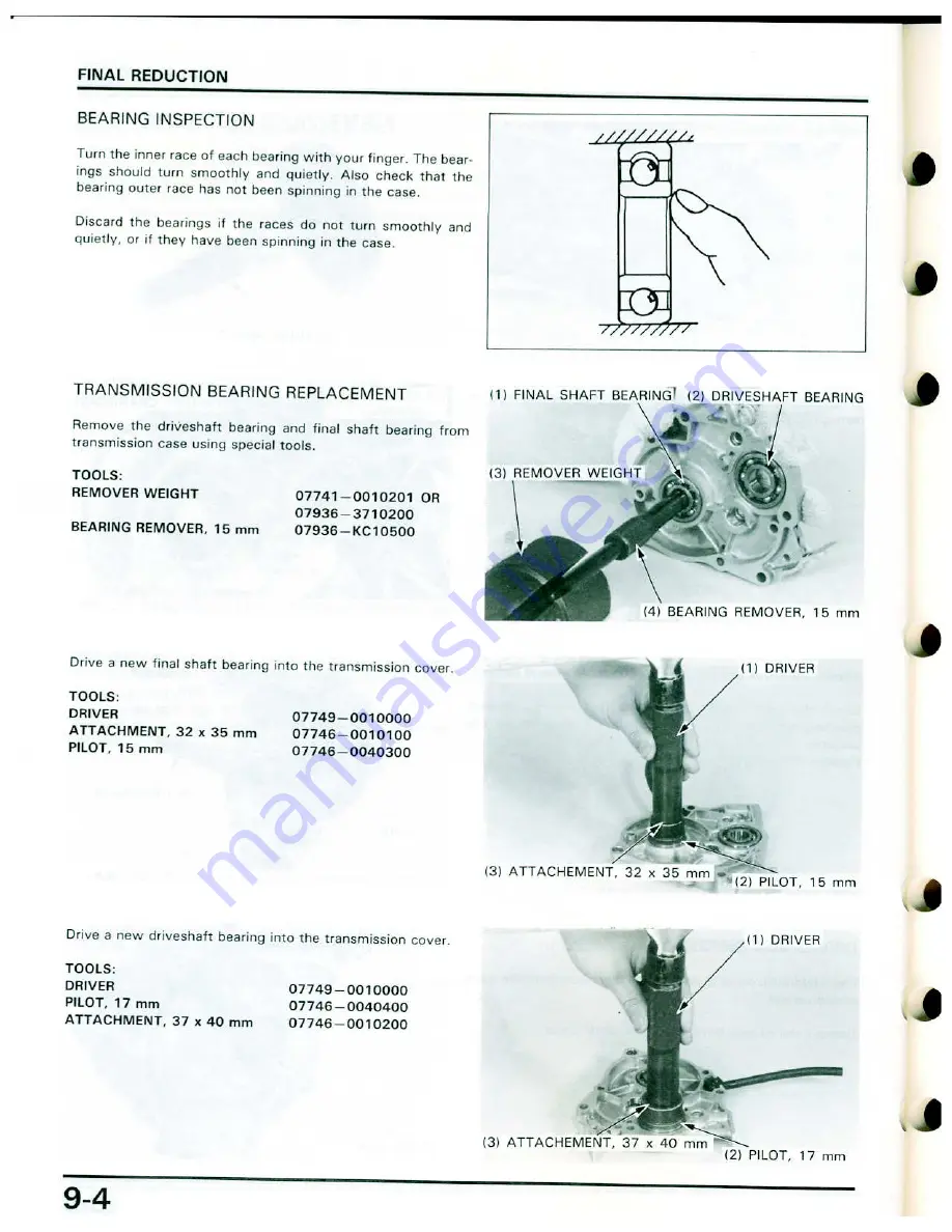 Honda Elite 50 1987 Service Manual Download Page 89