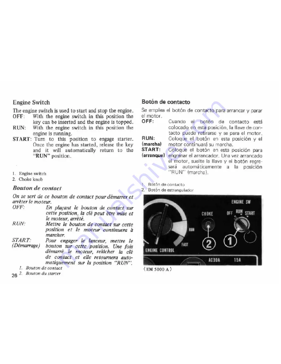 Honda EM 5000 A Owner'S Manual Download Page 27