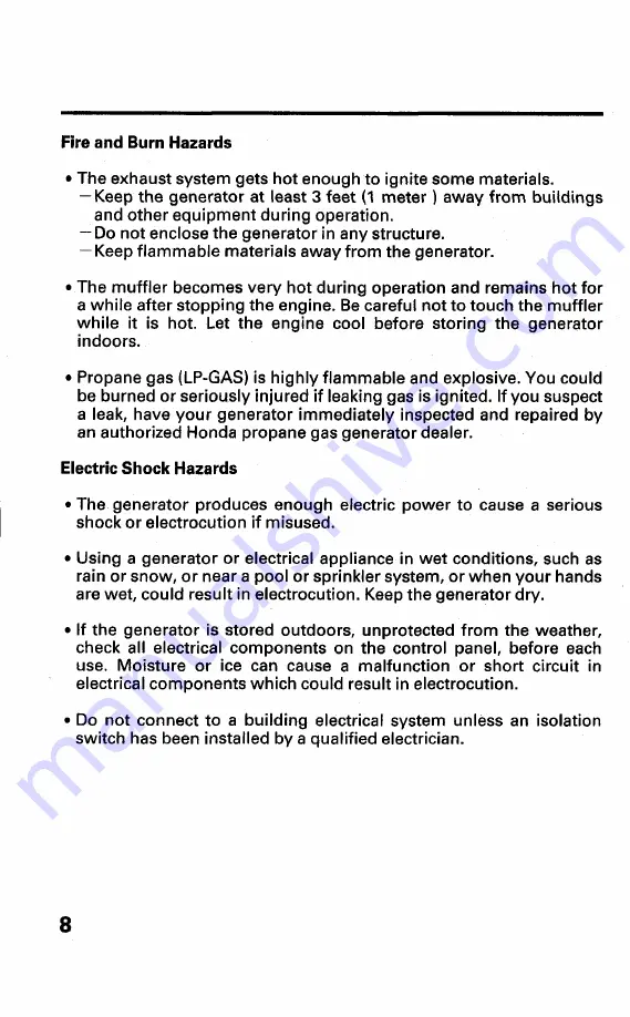 Honda EM6000GP Owner'S Manual Download Page 10