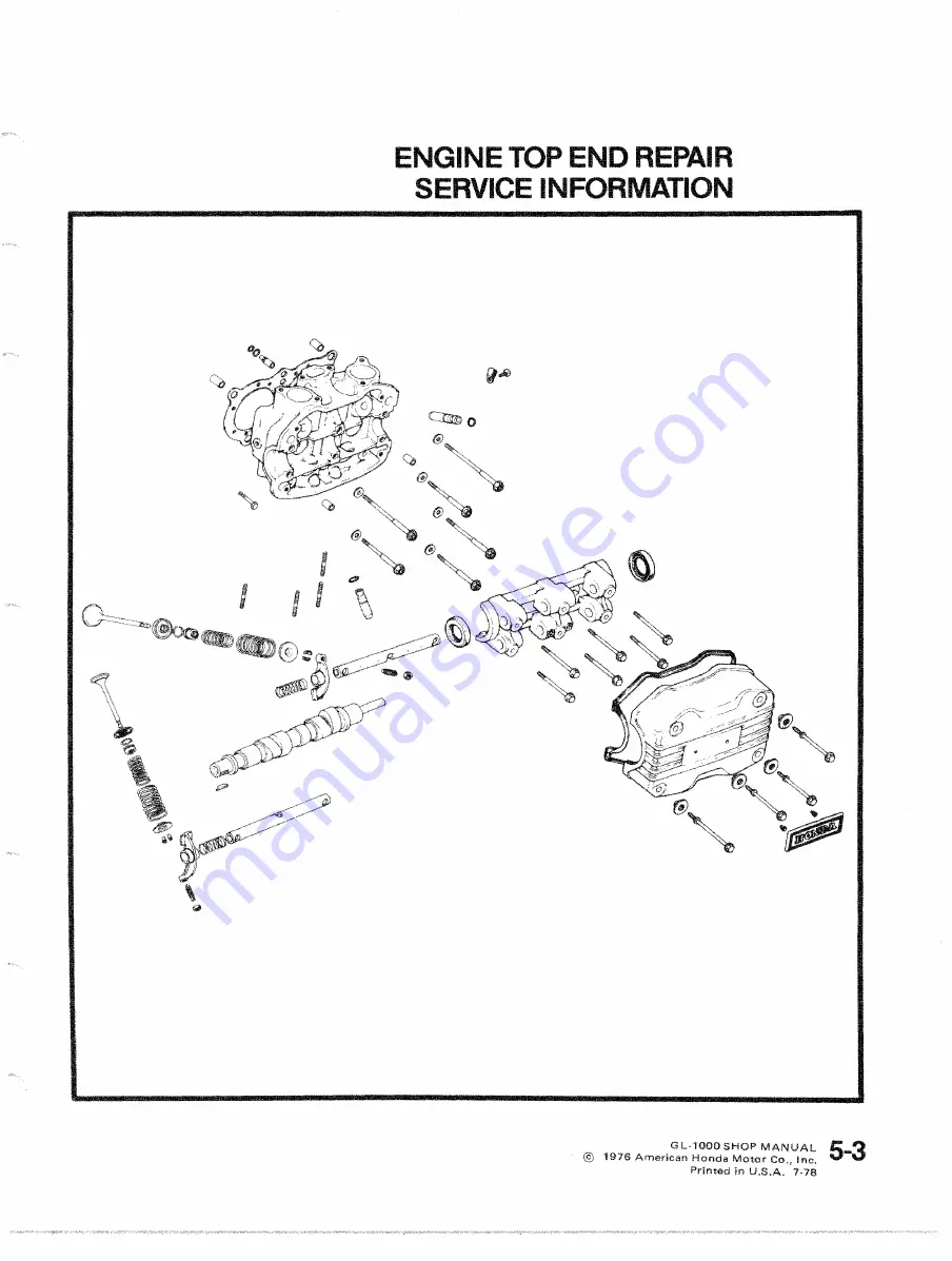 Honda GL 1000 Shop Manual Download Page 60