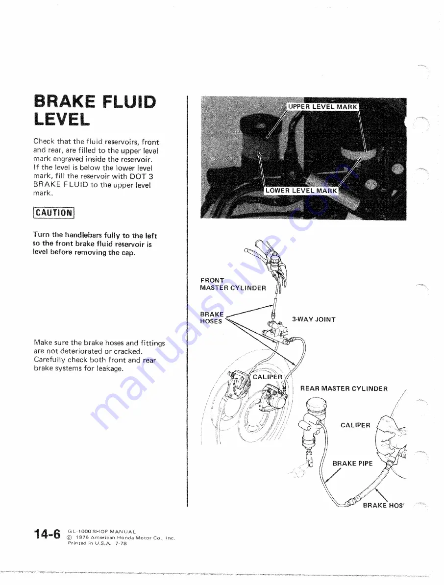 Honda GL 1000 Shop Manual Download Page 241