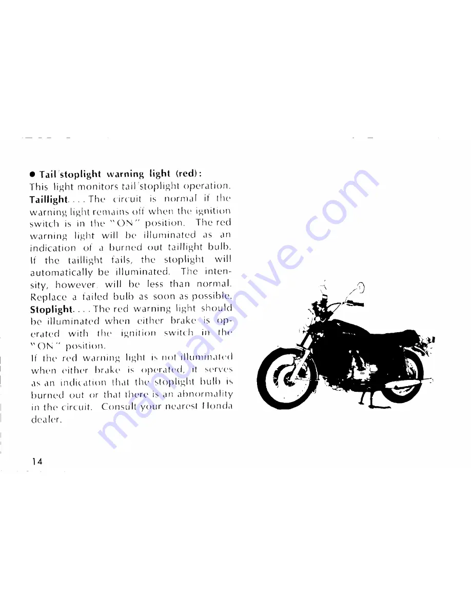 Honda GL1000 Owner'S Manual Download Page 20