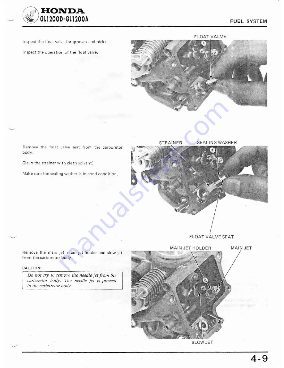 Honda GL1200A Скачать руководство пользователя страница 80