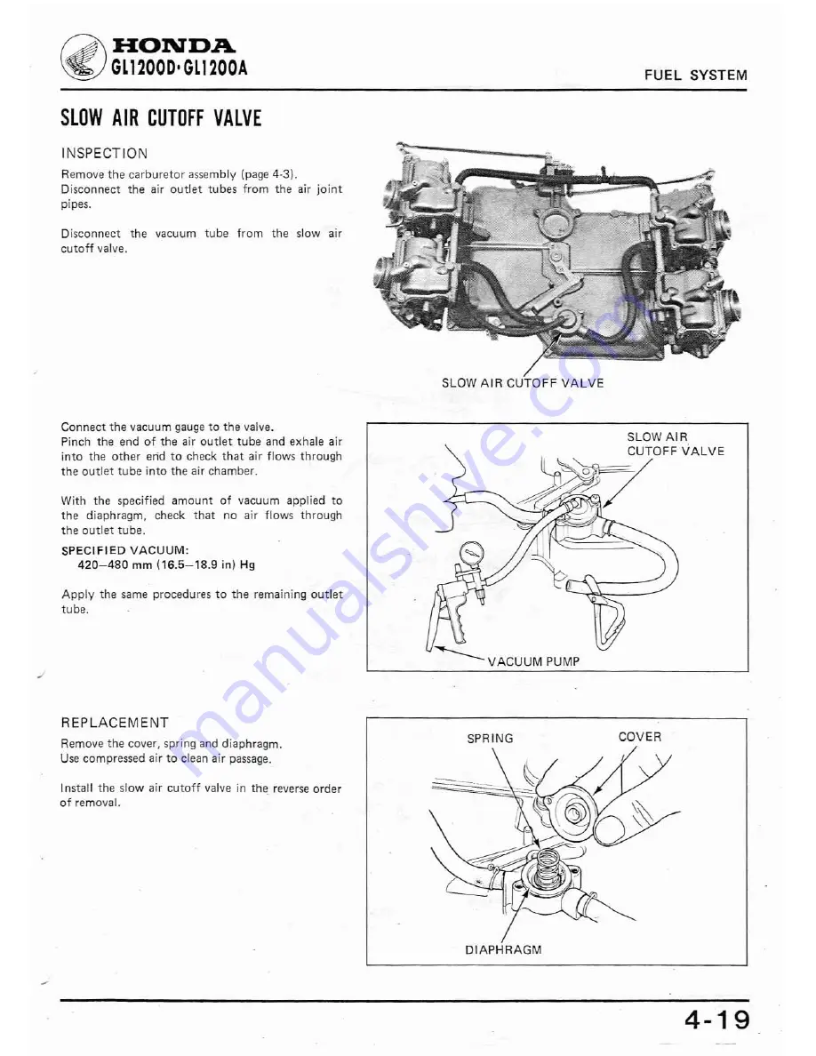 Honda GL1200A Скачать руководство пользователя страница 90