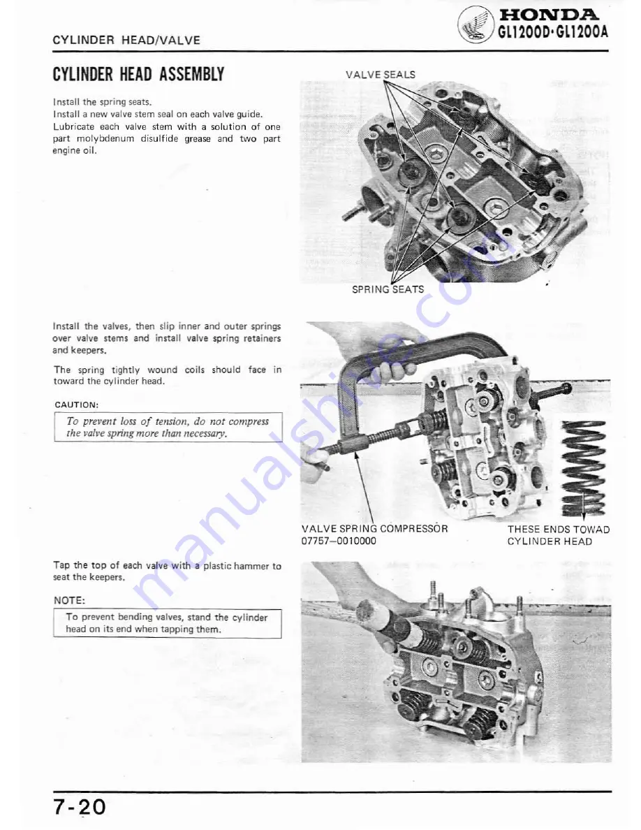 Honda GL1200A Скачать руководство пользователя страница 131