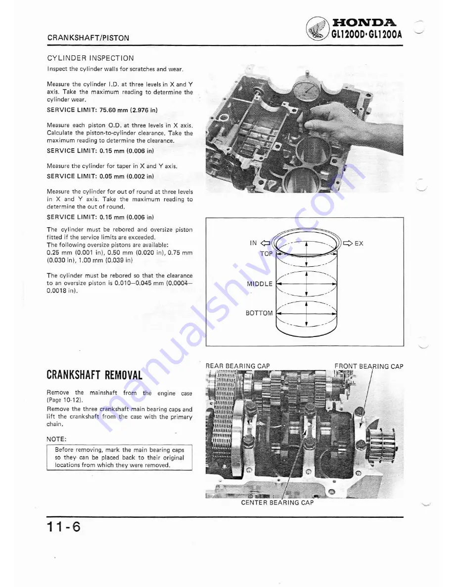 Honda GL1200A Shop Manual Download Page 213