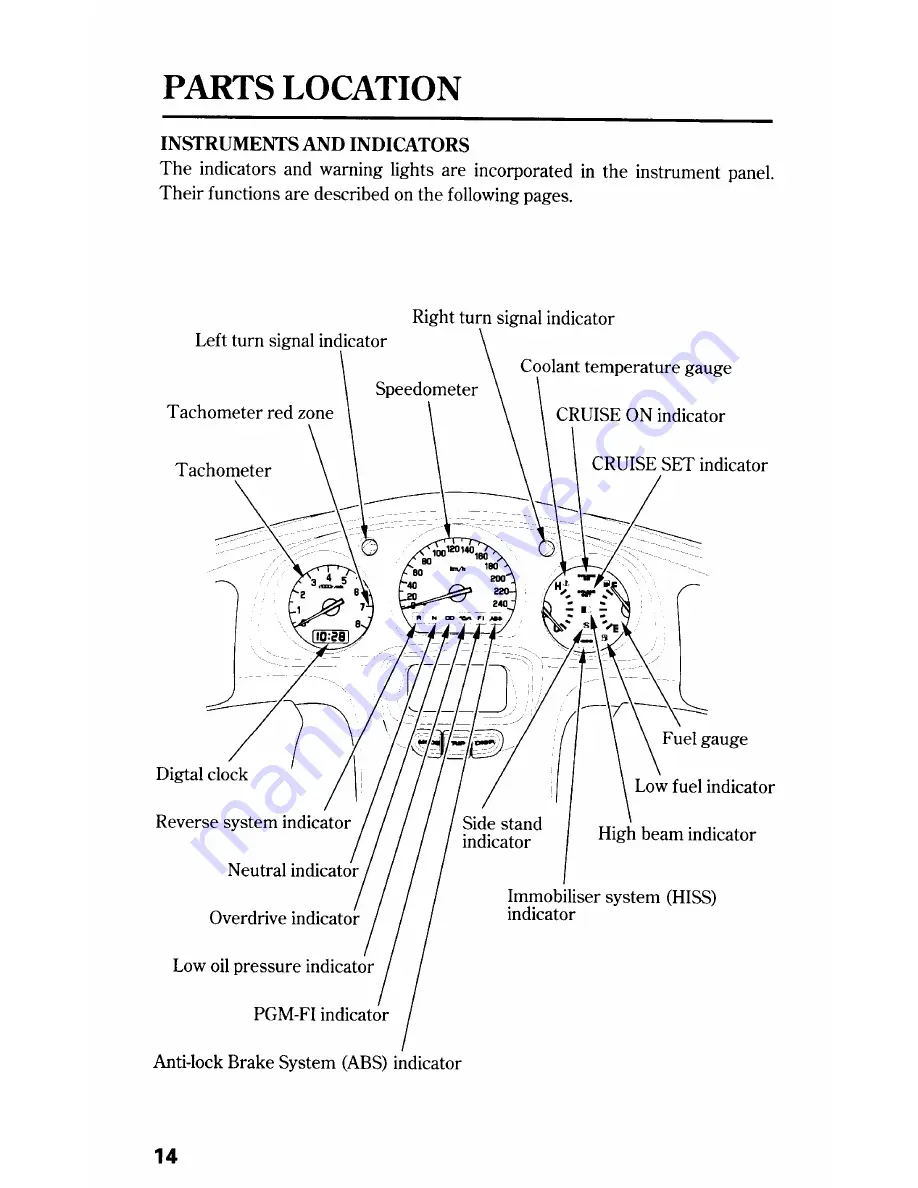 Honda GL1800A Owner'S Manual Download Page 24