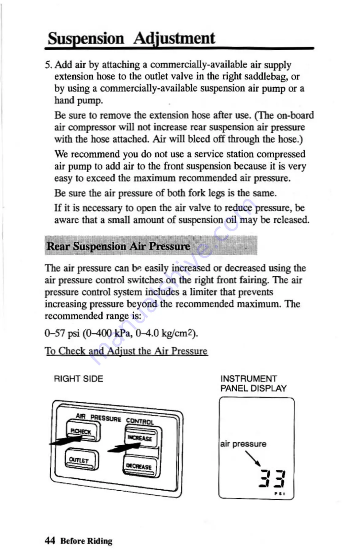 Honda GoldWing GL1500 2000 Owner'S Manual Download Page 51