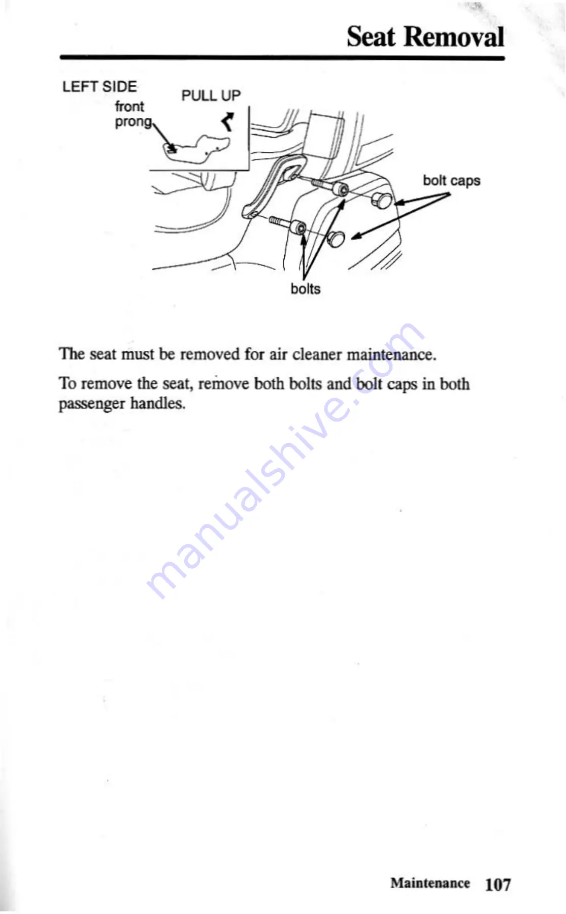 Honda GoldWing GL1500 2000 Owner'S Manual Download Page 114