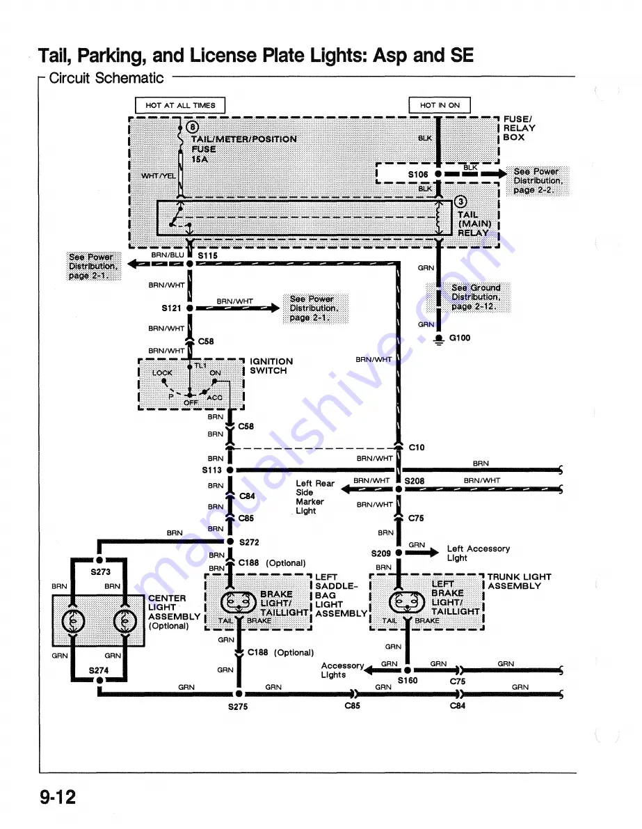 Honda GoldWing GL1500 A 1993 Troubleshooting Manual Download Page 108