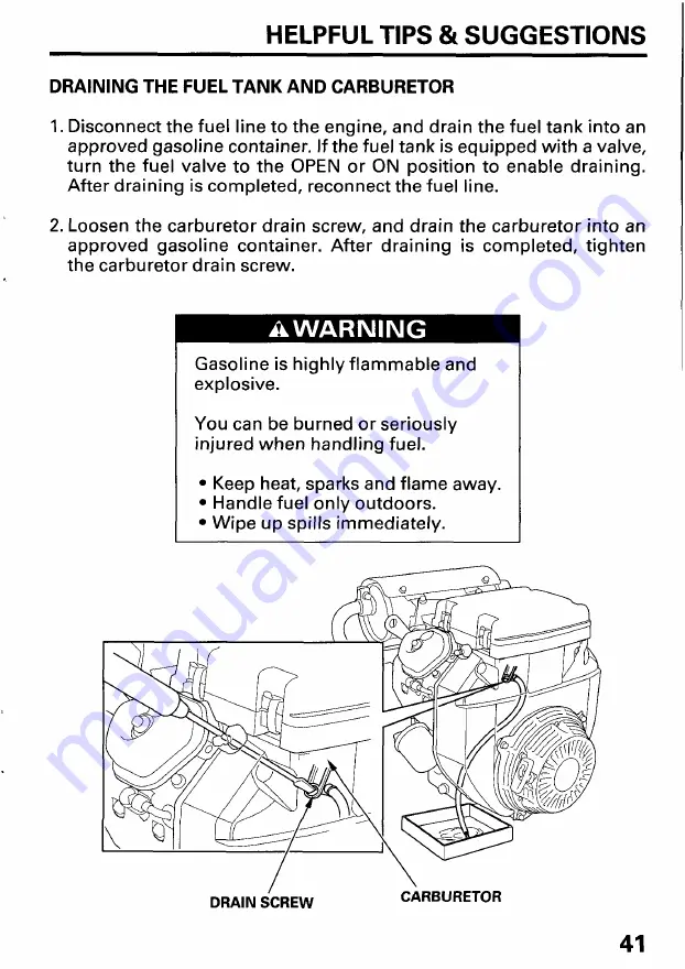 Honda GX 610 standard Owner'S Manual Download Page 44