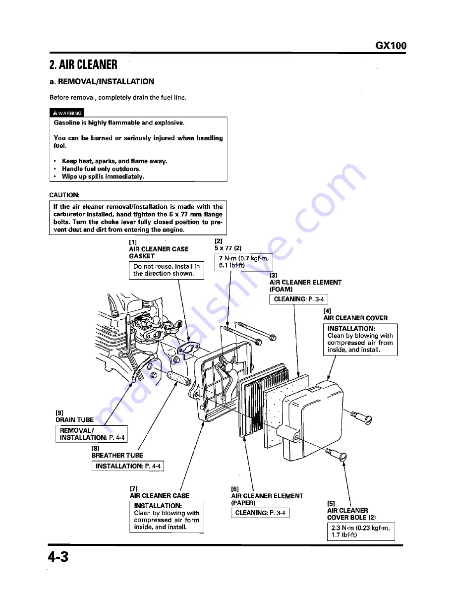 Honda GX100 Скачать руководство пользователя страница 98