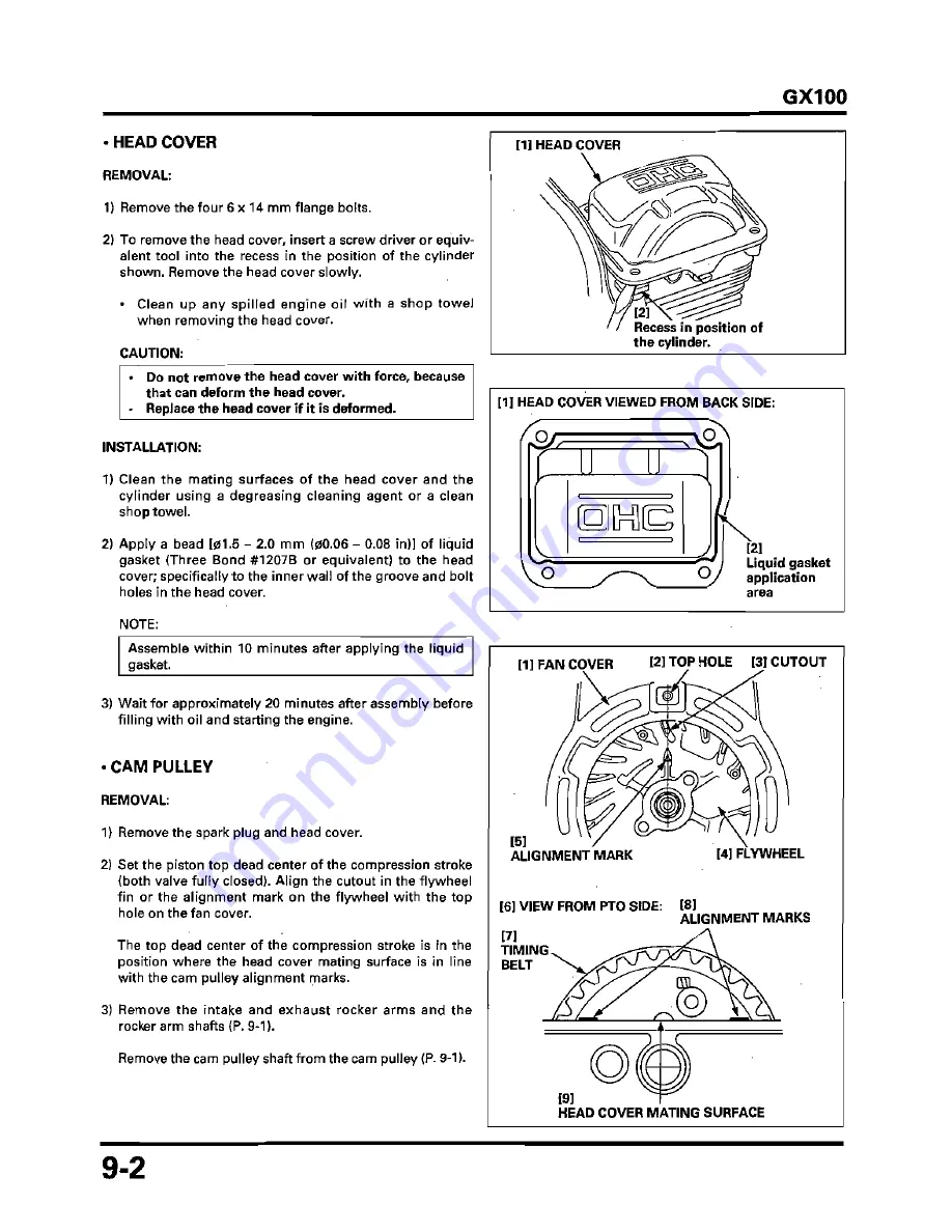 Honda GX100 Workshop Manual Download Page 138