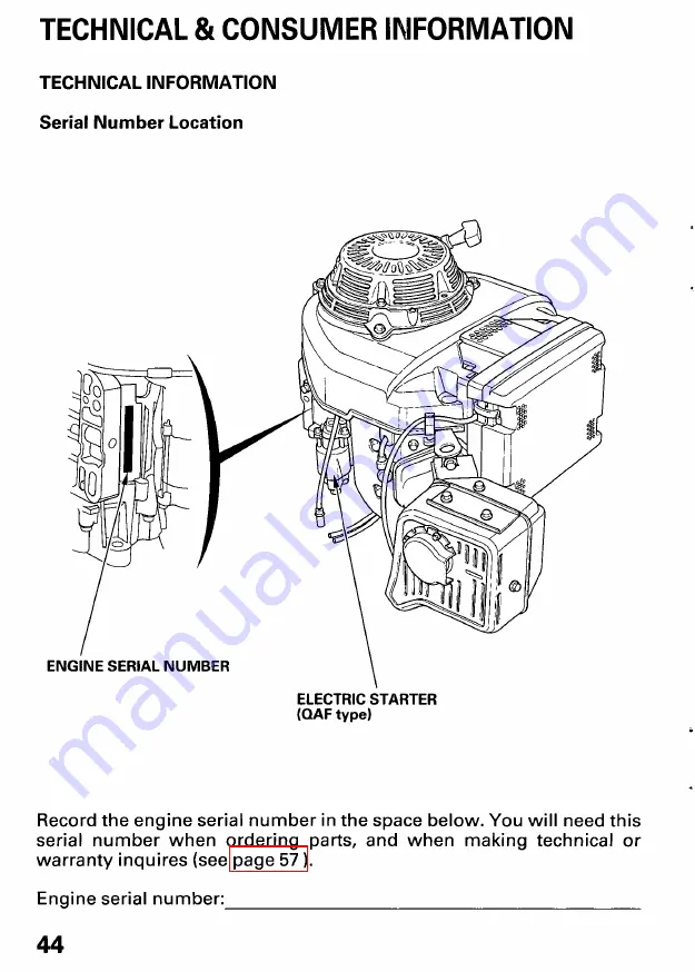 Honda GXV610 Owner'S Manual Download Page 47