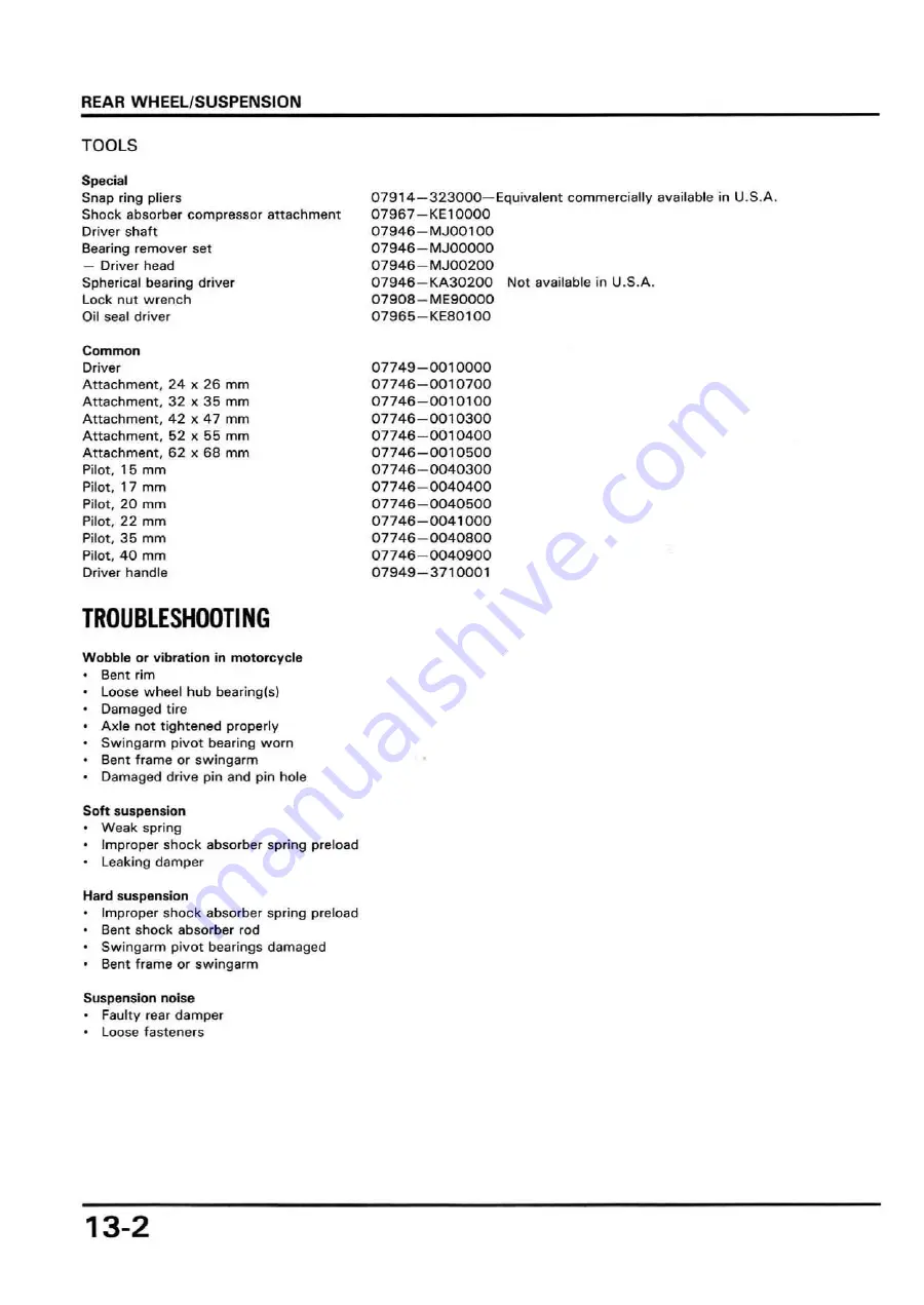 Honda Hawk GT NT650 1988 Service Manual Download Page 169