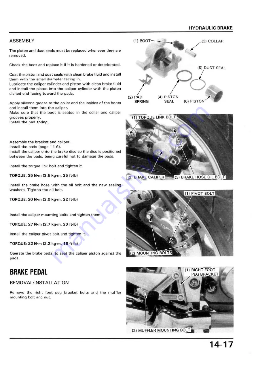 Honda Hawk GT NT650 1988 Service Manual Download Page 209