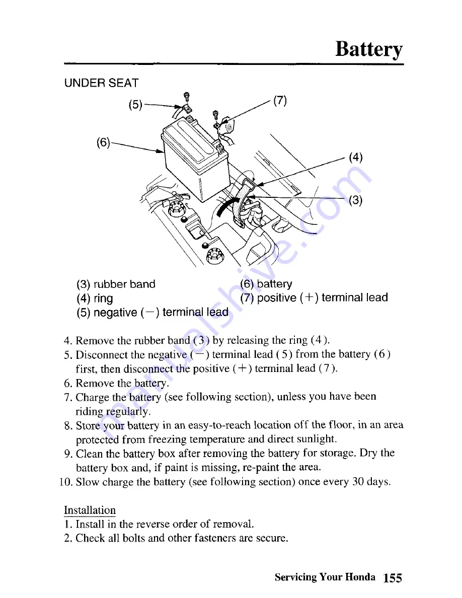 Honda honda rancher 350 2005 Owner'S Manual Download Page 163