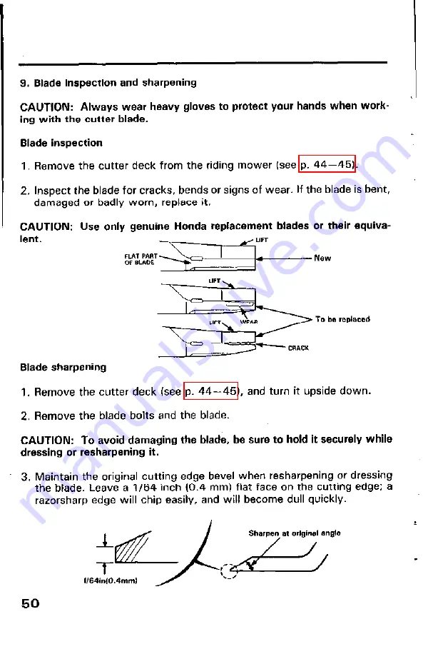 Honda HT-R3009 Owner'S Manual Download Page 52