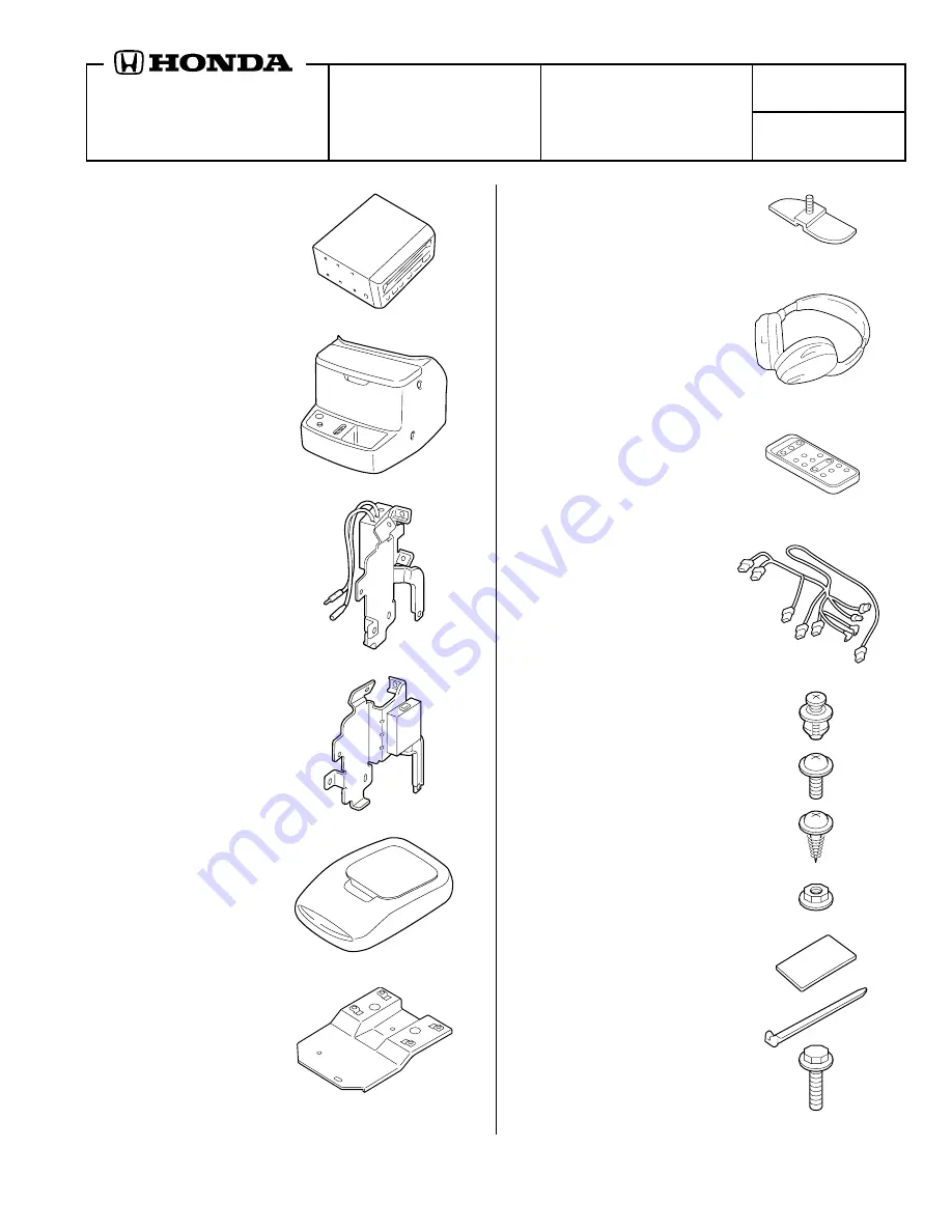 Honda in-VEHICLE ENTERTAINMENT SYSTEM 08A60-S0X-100 Installation Instructions Manual Download Page 1