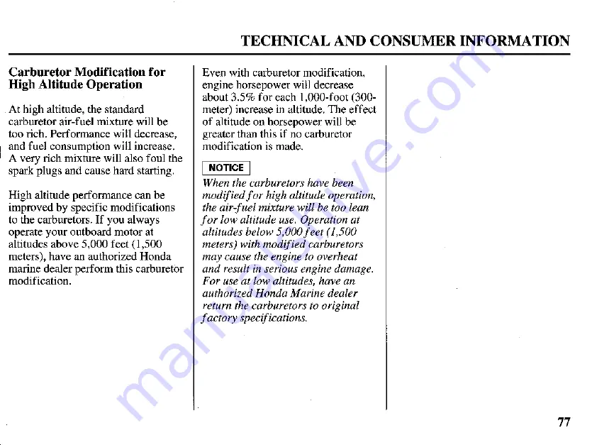 Honda Outboard Motor BF15A Owner'S Manual Download Page 79