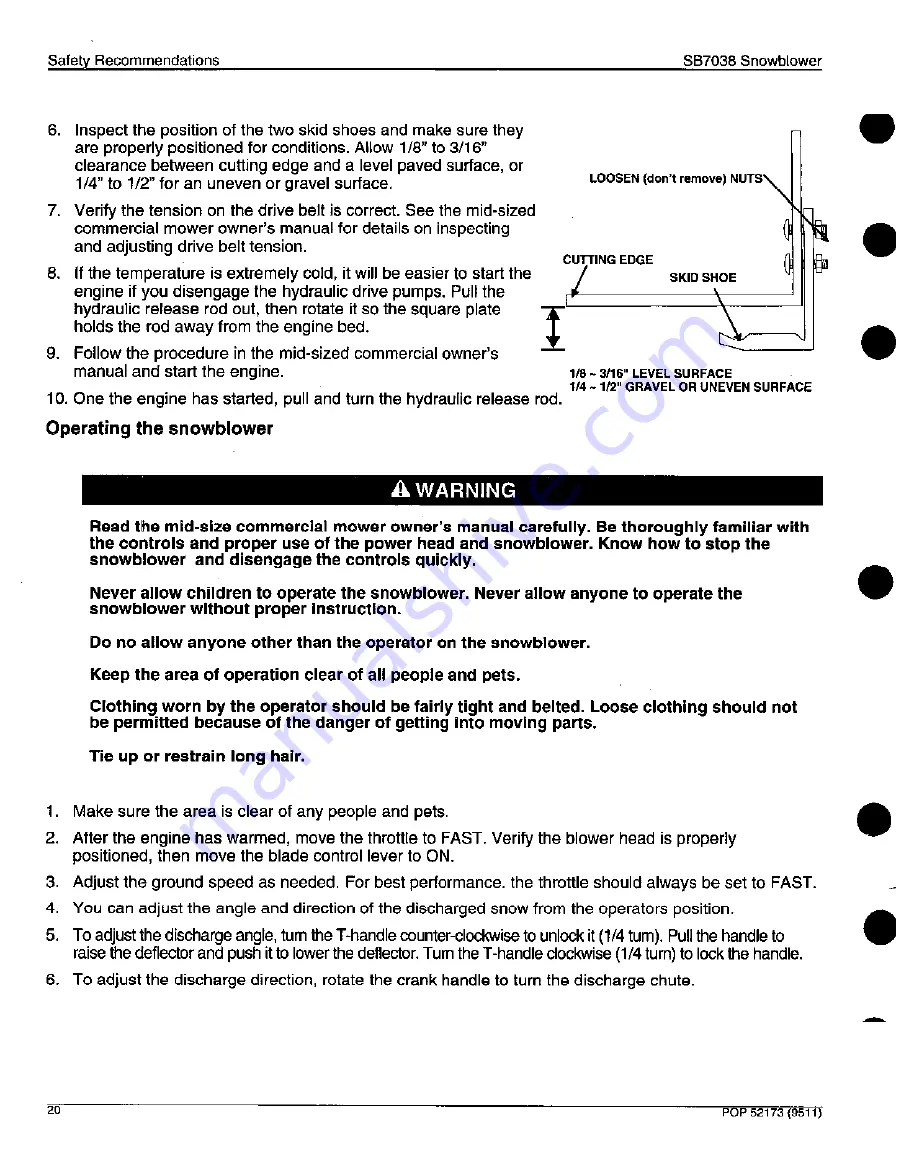 Honda SB7038 Operator'S Manual Download Page 21