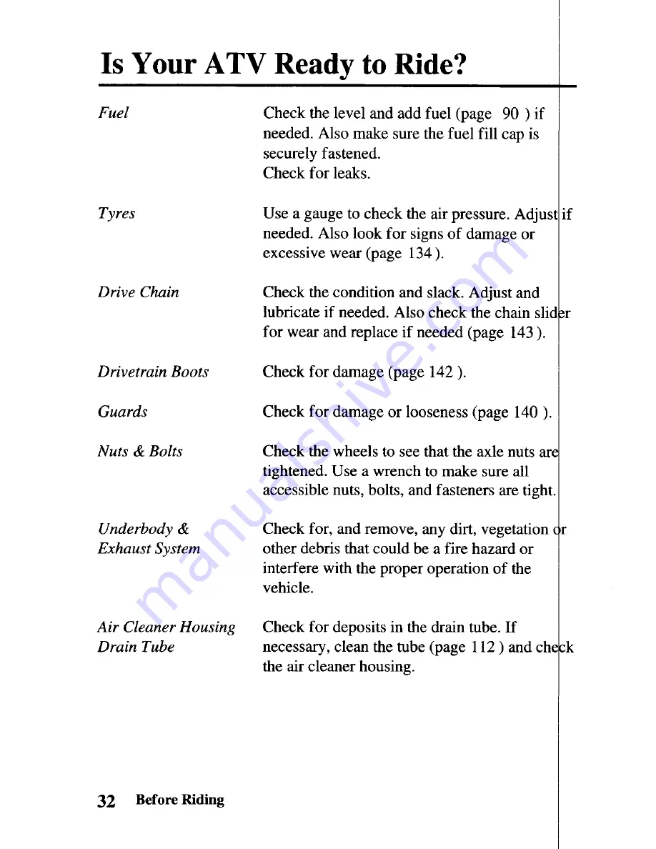 Honda SPORTAX 700XX Owner'S Manual Download Page 42