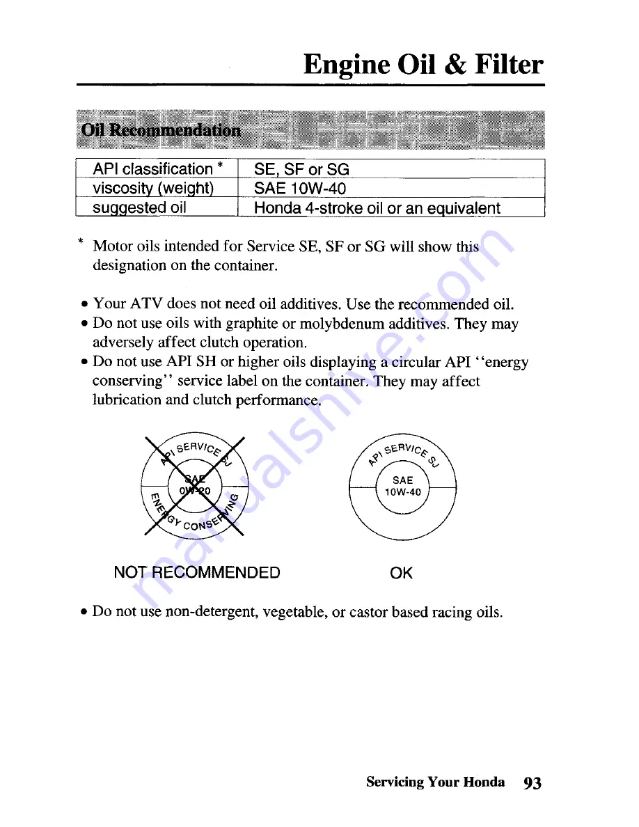 Honda SPORTAX 700XX Owner'S Manual Download Page 103