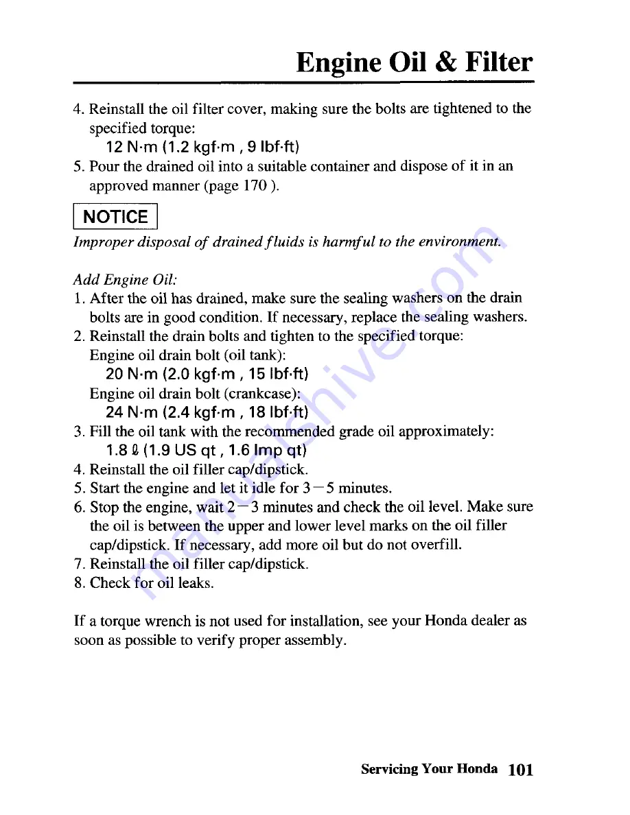 Honda SPORTAX 700XX Owner'S Manual Download Page 111